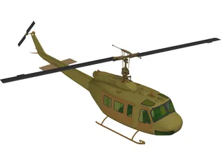 Bell UH-1H Iroquois 3D Model