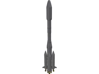 Ariane 4 3D Model