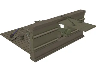 British Naval Cannon (12 lb) 3D Model