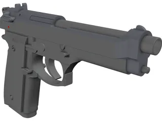 Beretta M9FS 3D Model