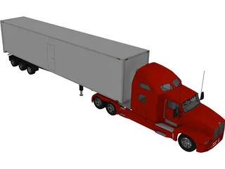 Kenworth T600 with Trailer 3D Model