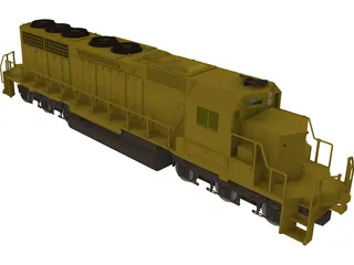 EMD SD40 SantaFe 3D Model