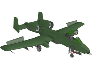 A-10 Thunderbolt II 3D Model
