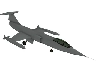 Lockheed F-104 Starfighter 3D Model