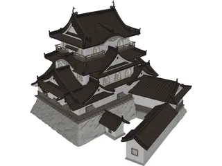 Castle Hikone 3D Model