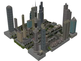 City Part Metropolis 3D Model