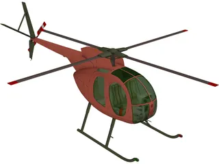 Hughes OH-6A Cayuse 3D Model