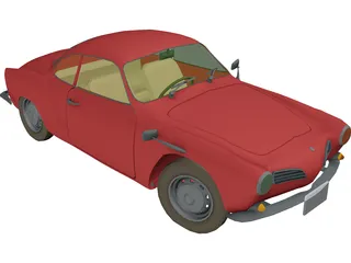 Volkswagen Karmann Ghia (1968) 3D Model