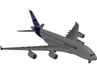 Airbus A380 Airliner 3D Model