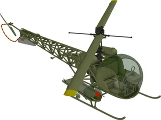 Bell H13 3D Model