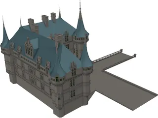 Chateaux Azay Le Rideau 3D Model