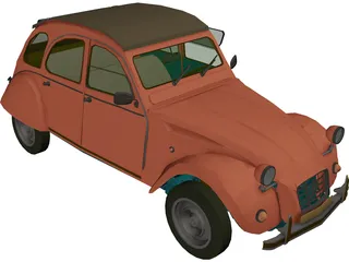 Citroen 2CV (1964) 3D Model