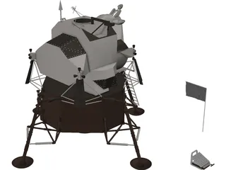 Eagle First Lunar Landing 3D Model