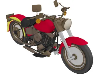 Harley-Davidson FLSTF Fatboy 3D Model