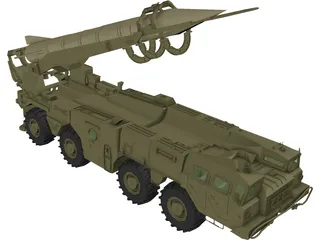Scud B Missile Launcher 3D Model