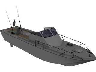 Fishing Boat Wahoo 3D Model