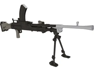 303 Bren MK1 Machinegun 3D Model