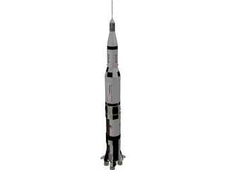 Apollo Saturn V Rocket 3D Model