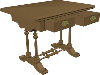 Table Biedermeier 3D Model