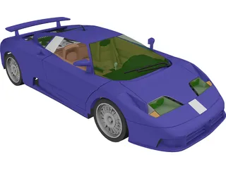 Bugatti EB110 Supersport (1992) 3D Model