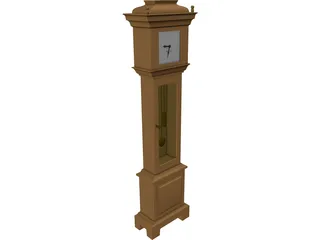 Clock Grandfather 3D Model