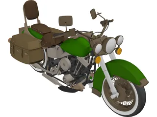 Harley-Davidson FLSTC Heritage Softail Classic 3D Model