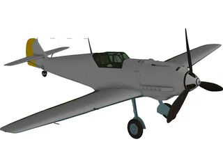 Messerschmitt BF-109E Emil 3D Model