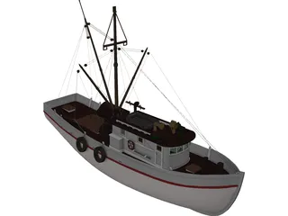 Shrimp Boat 3D Model