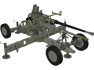 Bofors M1 (40 mm) 3D Model