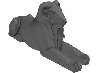 Egyptian Statue 3D Model