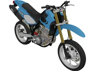 Supermoto Bike 3D Model