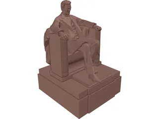 Lincoln Memorial Statue 3D Model