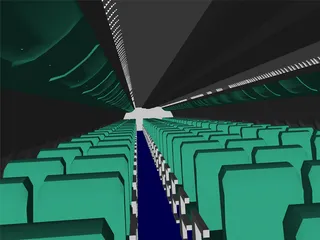 Airbus A300 Interior 3D Model