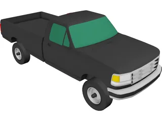 Ford F350 Pickup (1993) 3D Model