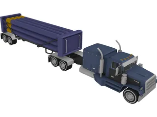 Liquid Nitrogen Carrier Truck 3D Model