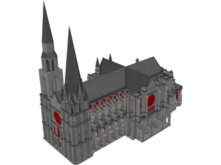 Cathedral Chartres 3D Model