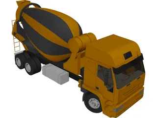 Euro Cement Mixer 3D Model