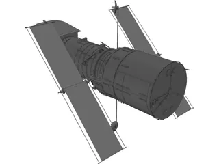 Hubble Space Telescope 3D Model