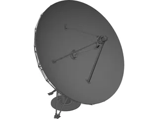 Radio Satellite Telescope 3D Model