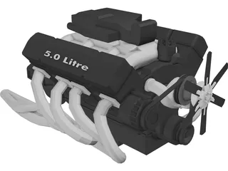 Engine V8 5.0 Litre 3D Model