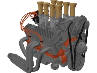 Engine Chevrolet Small Block 3D Model