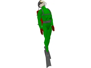 Scuba Diver 3D Model