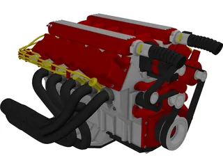 Engine Dodge Viper V10 3D Model