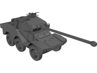 ERC-90 Recon Tank 3D Model
