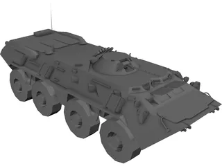 BTR-80 Armored Personnell Carrier 3D Model