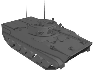 BMP-3 Infantry Fighting Vehicle 3D Model
