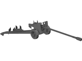 M-46 Anti-Tank Gun 3D Model