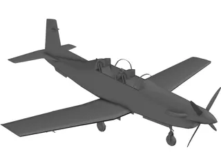 North American T-6 Texan II 3D Model