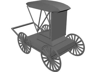 Buggy Horse Drawn 3D Model