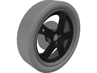 Wheel Enkei RZ5 3D Model